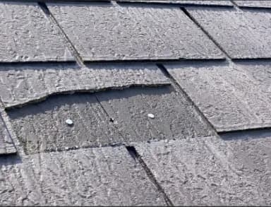 Roof material crack